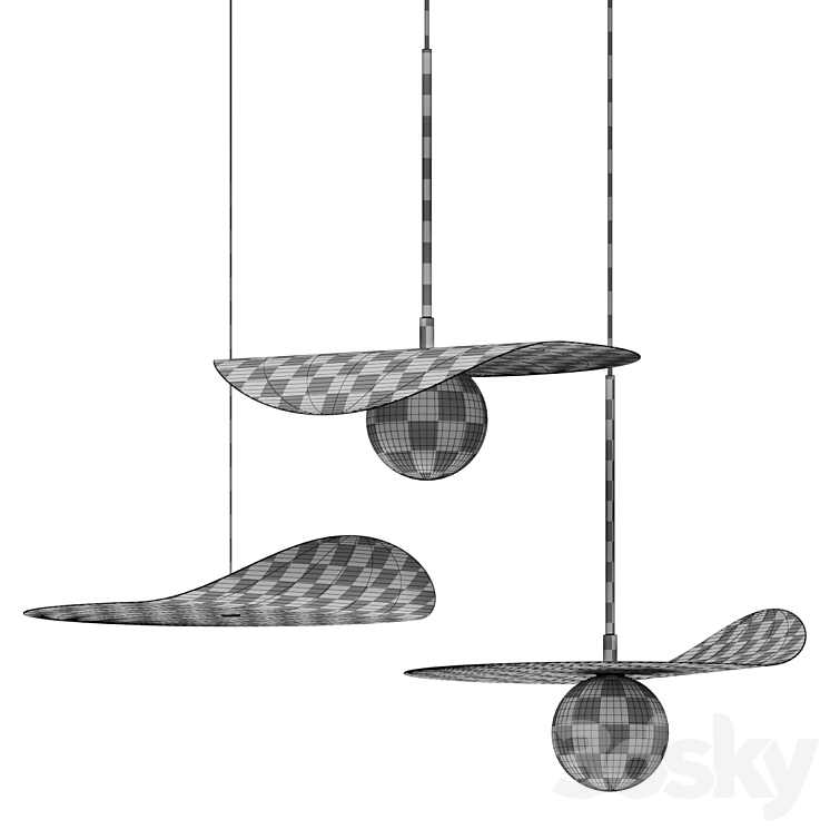 Kundalini Flow Pendant Lamps 3DS Max Model - thumbnail 2