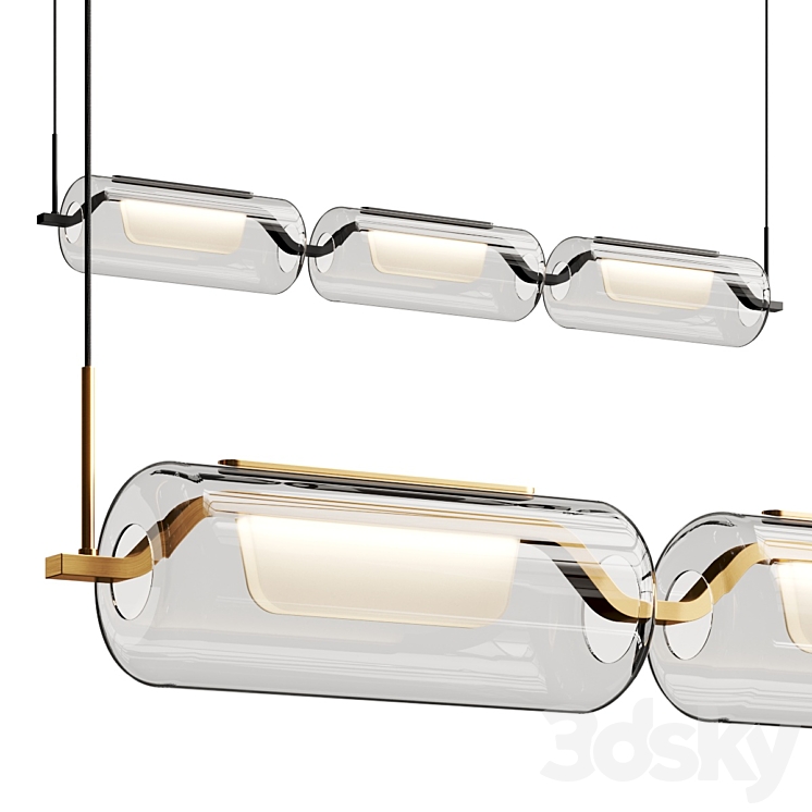 Kuzco Lighting Hilo Linear Pendant Lamp 3DS Max Model - thumbnail 1