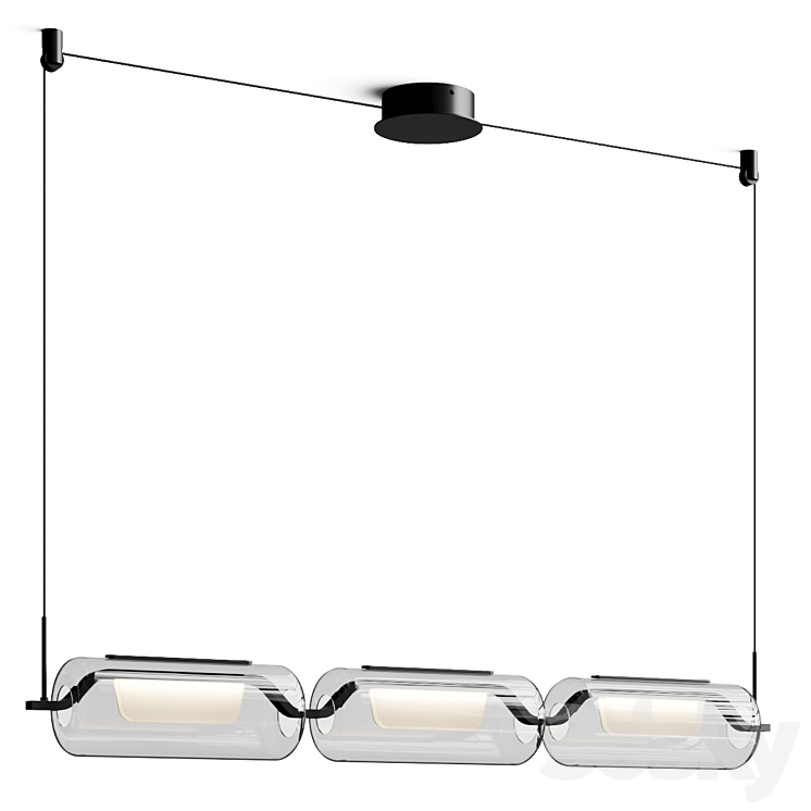 Kuzco Lighting Hilo Linear Pendant Lamp 3DS Max Model - thumbnail 2