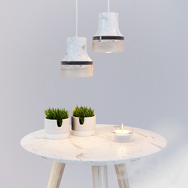 Lamp and table decor and Dodo 3DS Max Model - thumbnail 2