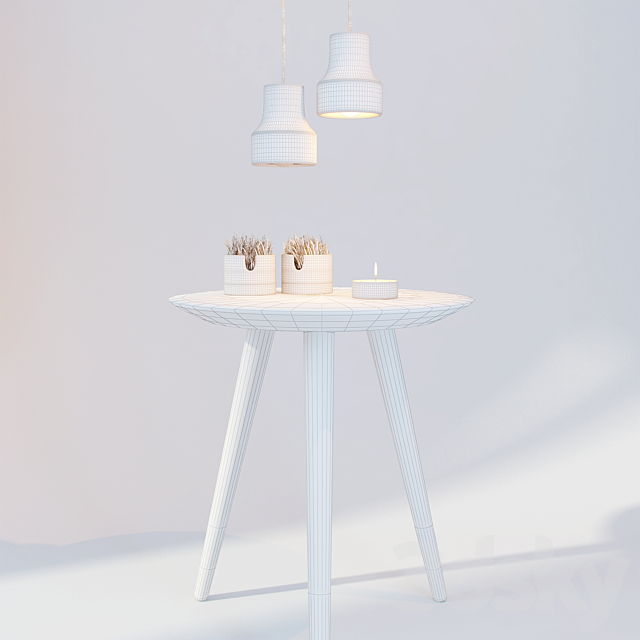 Lamp and table decor and Dodo 3DS Max Model - thumbnail 3