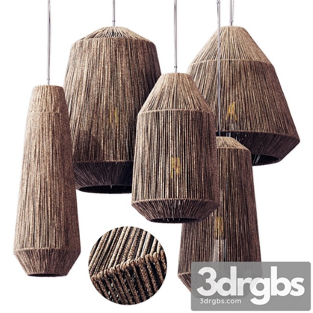 Lamp Barrel Big Rope N2 Liustra Bolshaia Bochka Iz Verevok 2 3dsmax Download - thumbnail 1