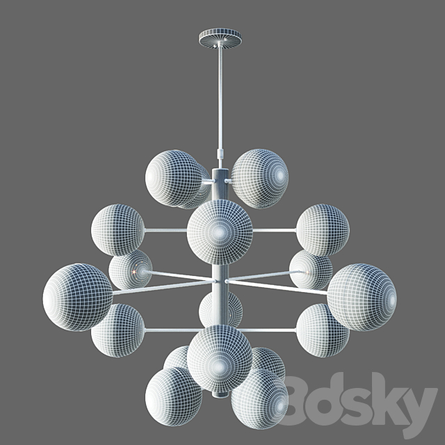 Lamp italian globe cedar moss light 20 3DSMax File - thumbnail 3