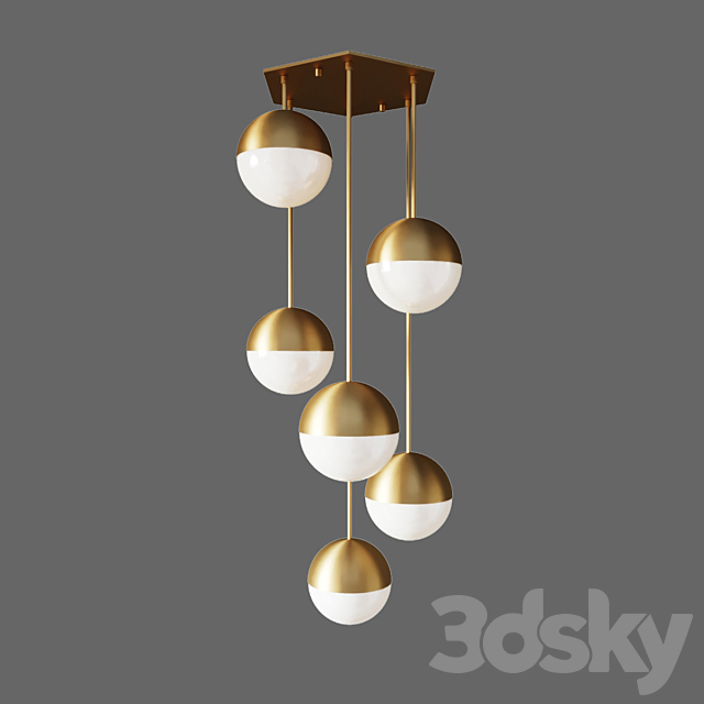 Lamp italian globe cedar moss light 6 3DSMax File - thumbnail 1