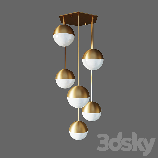 Lamp italian globe cedar moss light 6 3DSMax File - thumbnail 2