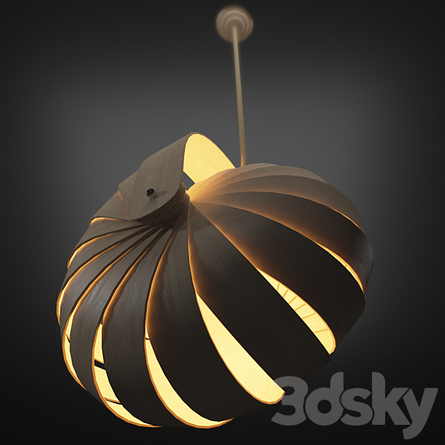 Lamp Nautilus Lightshade Natural 3DS Max Model - thumbnail 3