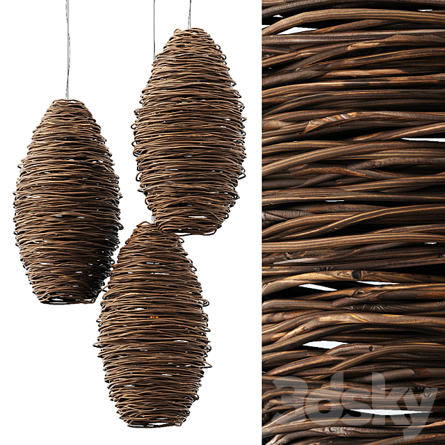 Lamp wicker n21 3DSMax File - thumbnail 1