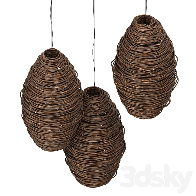 Lamp wicker n21 3DSMax File - thumbnail 3