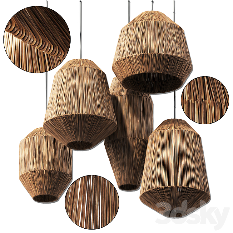 Lamp wicker n25 3DS Max Model - thumbnail 1