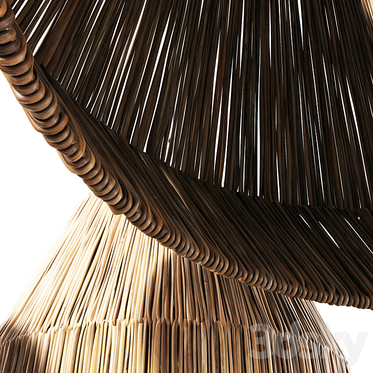 Lamp wicker n25 3DS Max Model - thumbnail 2