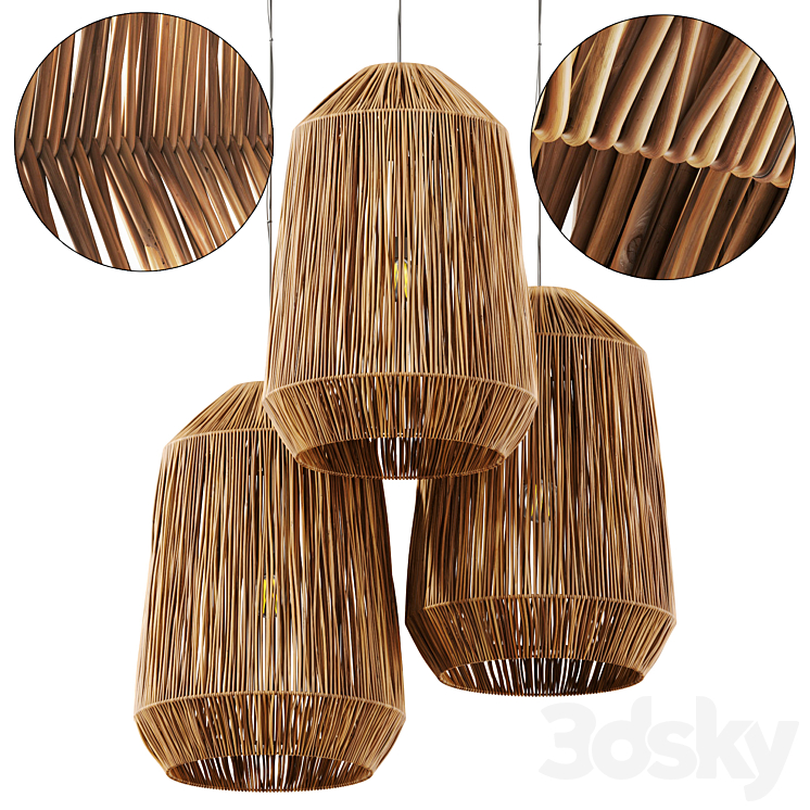 Lamp wicker n42 3DS Max Model - thumbnail 1