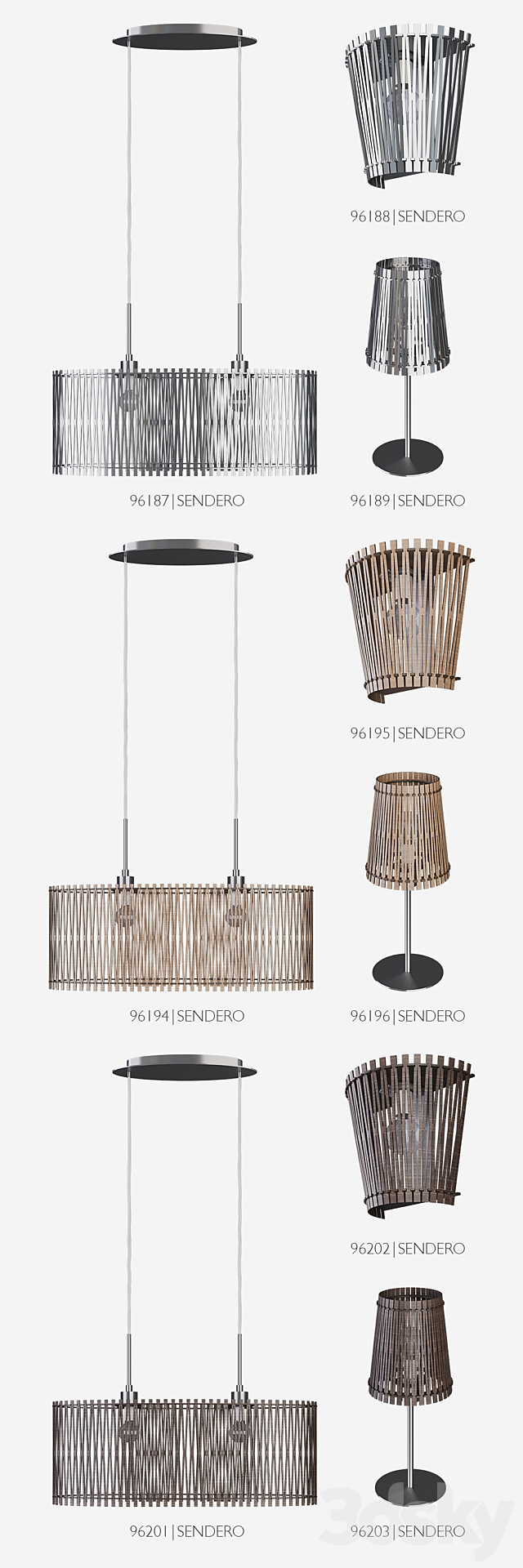 Lamps Eglo collection Sendero 3DSMax File - thumbnail 3