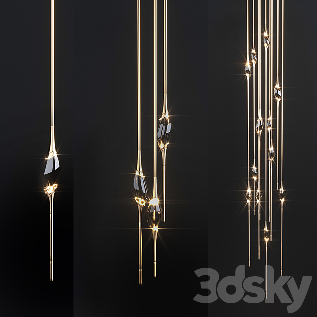 Lamps IL PEZZO Round chandelier 3DSMax File - thumbnail 1