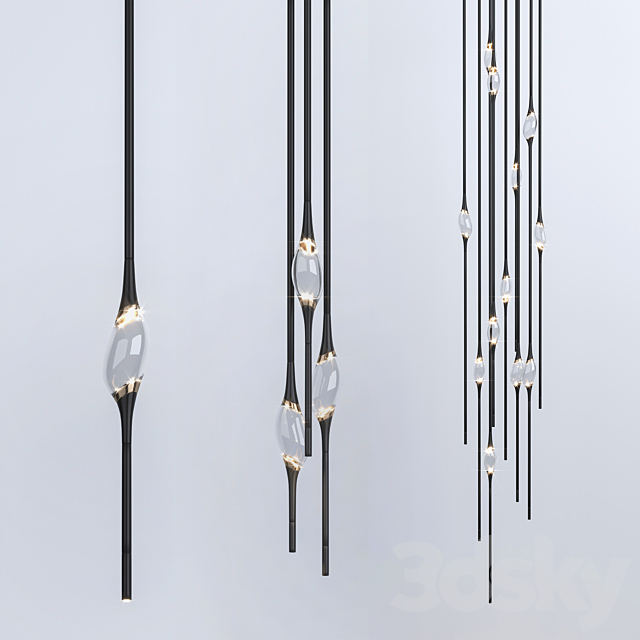 Lamps IL PEZZO Round chandelier 3DSMax File - thumbnail 2