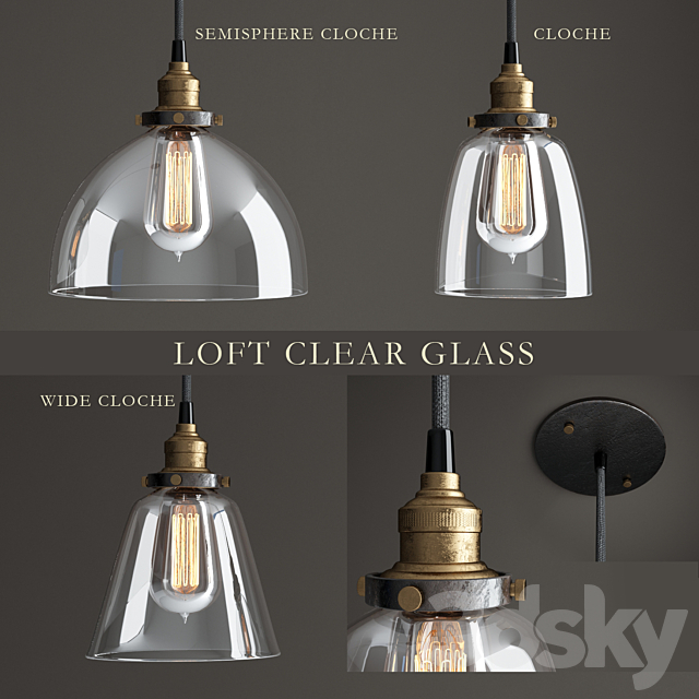 Lamps series “Loft Clear Glass” 3DSMax File - thumbnail 1