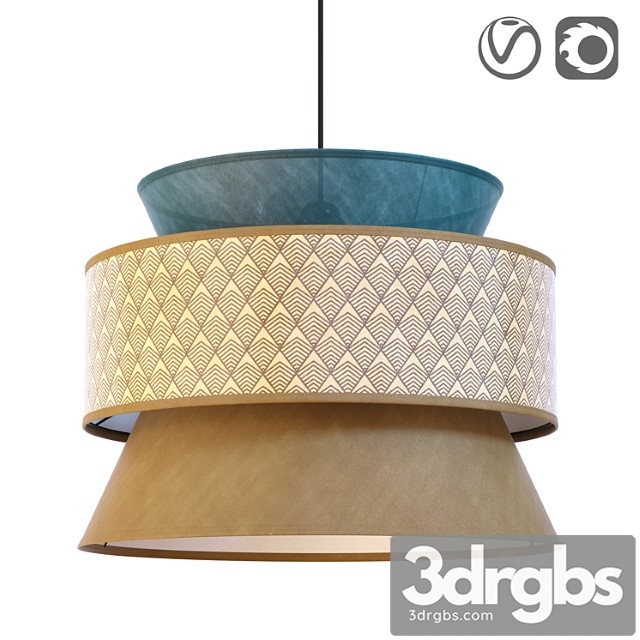 Lampshade with 3 lampshades, dolkie - thumbnail 1