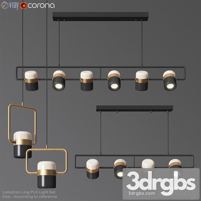 Lamptron Ling PL6 Light Set 3dsmax Download - thumbnail 1