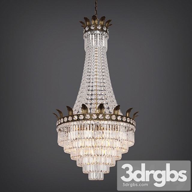 Large Antique Chandelier 3dsmax Download - thumbnail 1