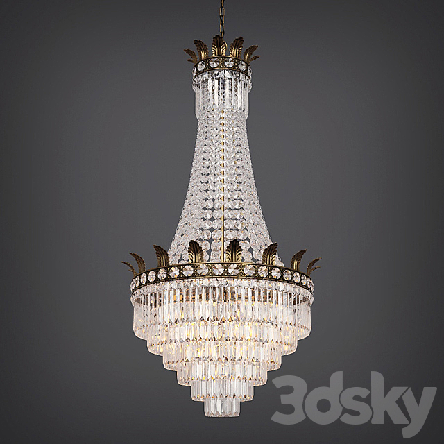 Large Antique Chandelier 3DSMax File - thumbnail 1