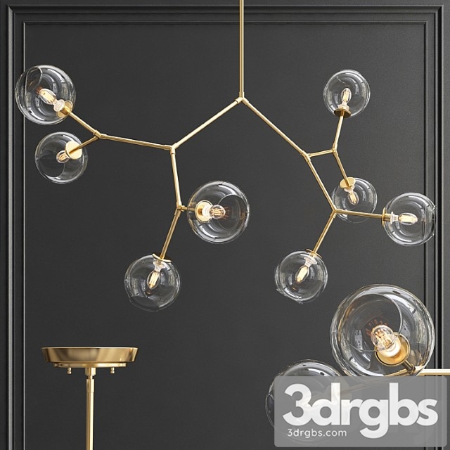 Larry 8 Light Sputnik Chandelier 3dsmax Download - thumbnail 1