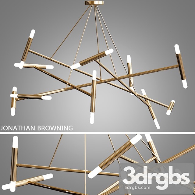 Le Pentagone Chandelier By Jonathan Browning 1 3dsmax Download - thumbnail 1