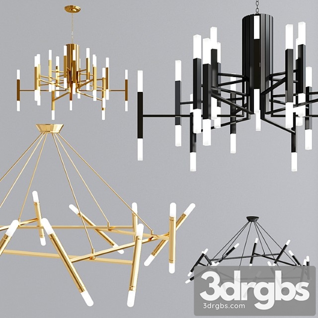 Le Petite And Nordic Chandelier Collection 1 3dsmax Download - thumbnail 1