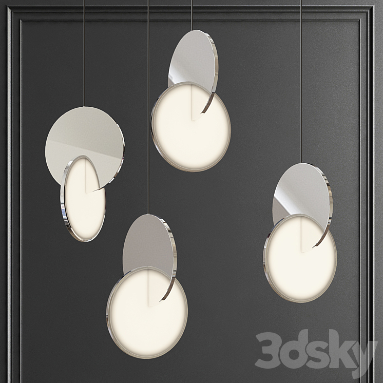 LED pendant lamp 3DS Max - thumbnail 1