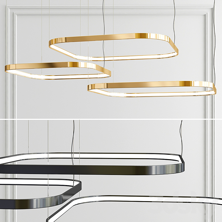 LED Ring Pendant Lamp 3DS Max - thumbnail 1