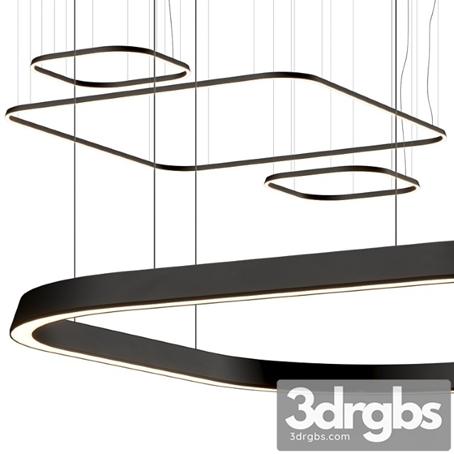 Leds c4 geometric square pendant lamps - thumbnail 1