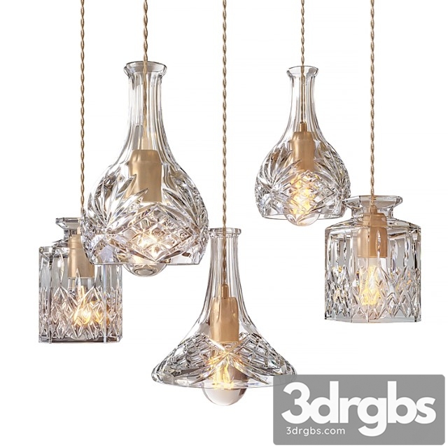 Lee broom – decanterlight chandelier 3 piece 3dsmax Download - thumbnail 1