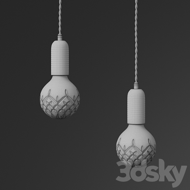 Lee Broom Frosted _ Clear Crystal Bulb & Pendant 3DSMax File - thumbnail 2