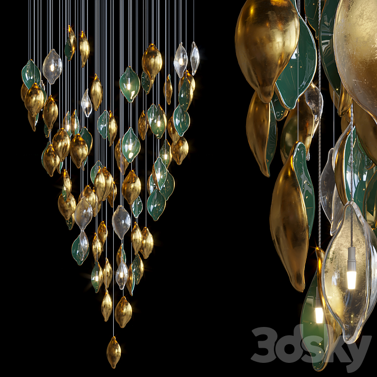 Lemon Hanging Arrangement – Vargov® Design 3DS Max Model - thumbnail 1