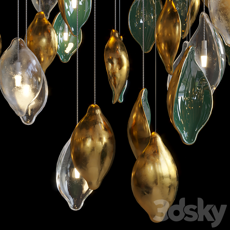 Lemon Hanging Arrangement – Vargov® Design 3DS Max Model - thumbnail 2