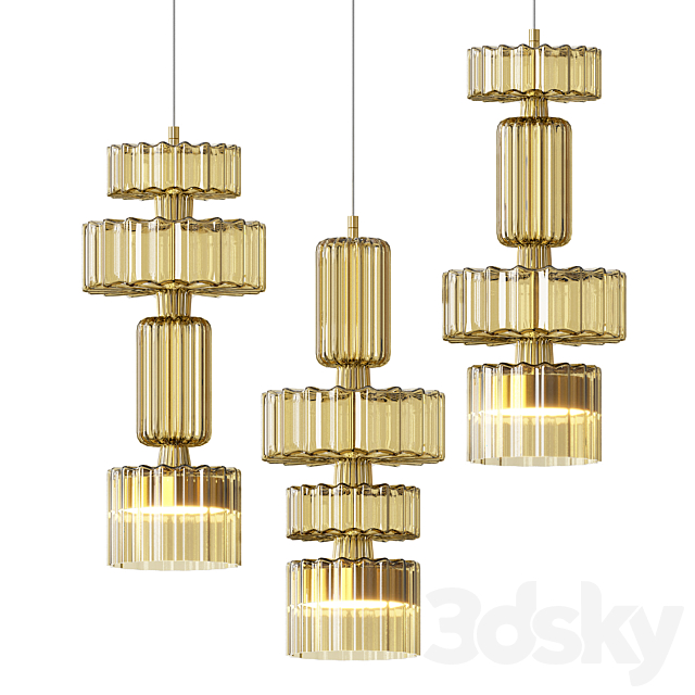 Level pendant lamp 3ds Max - thumbnail 3