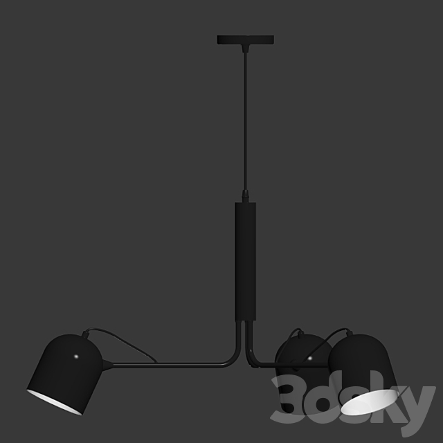 Liang Pendant lamp metal black 3DS Max Model - thumbnail 3