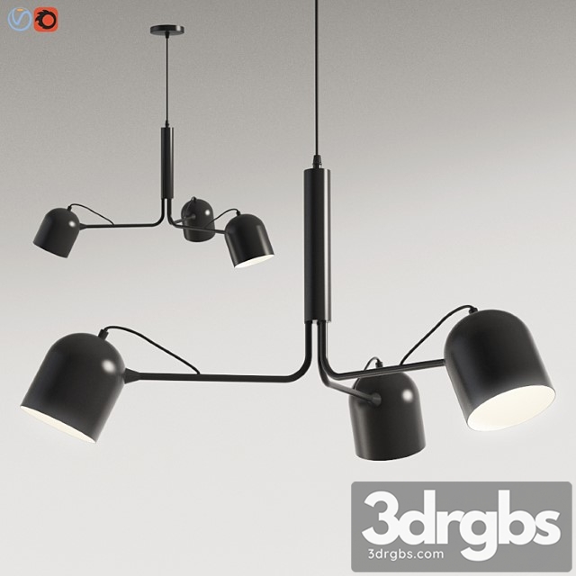 Liang Pendant Lamp Metal Black 3dsmax Download - thumbnail 1