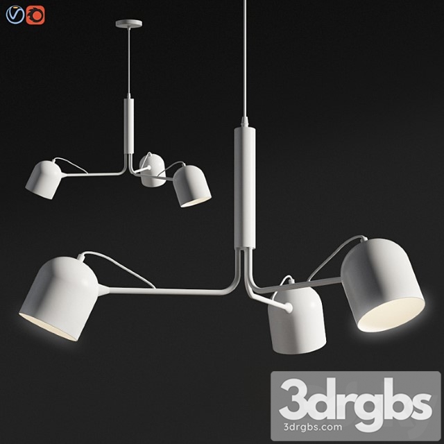 Liang pendant lamp metal white 3dsmax Download - thumbnail 1