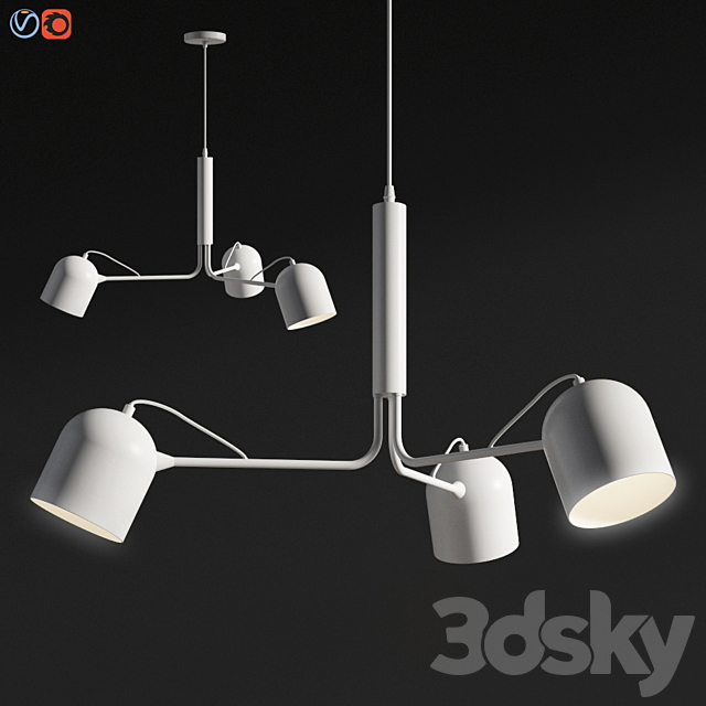 Liang Pendant lamp metal white 3DSMax File - thumbnail 1