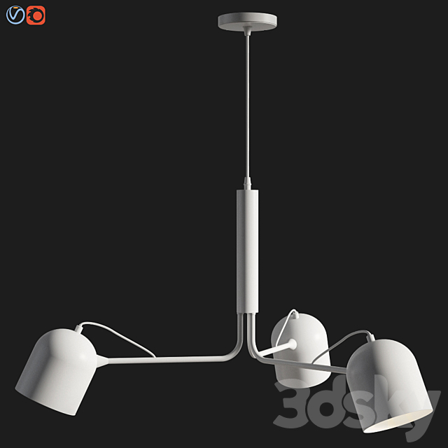 Liang Pendant lamp metal white 3DSMax File - thumbnail 2