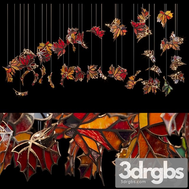 Light stained glass vargov design – golden autumn - thumbnail 1