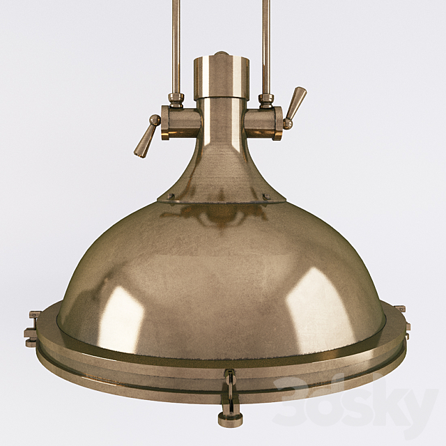 LIGHT T2 CHROME LOFT STEAMPUNK SPOTLIGHT 3DSMax File - thumbnail 2