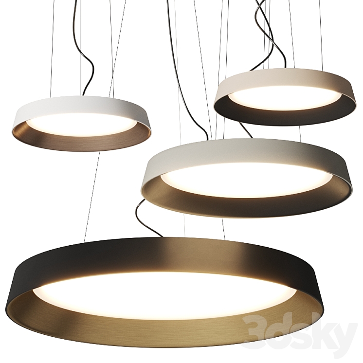 Lightnet Beam Me Up Pendant Lamps 3DS Max Model - thumbnail 1