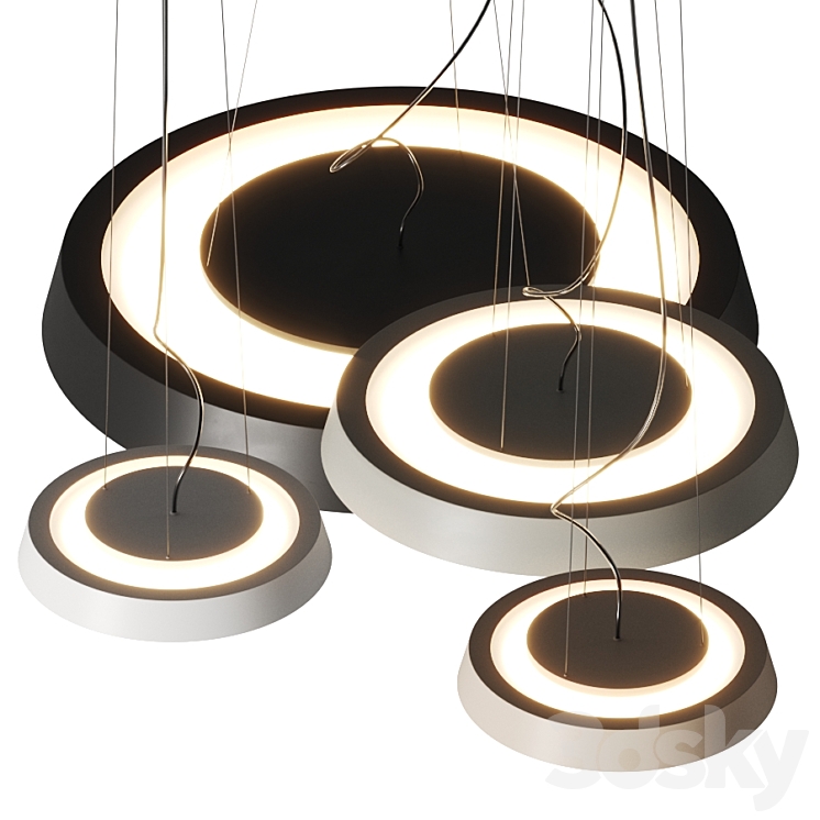 Lightnet Beam Me Up Pendant Lamps 3DS Max Model - thumbnail 2