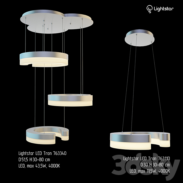 LightStar LED Tron 763110 and 763340 3DSMax File - thumbnail 1