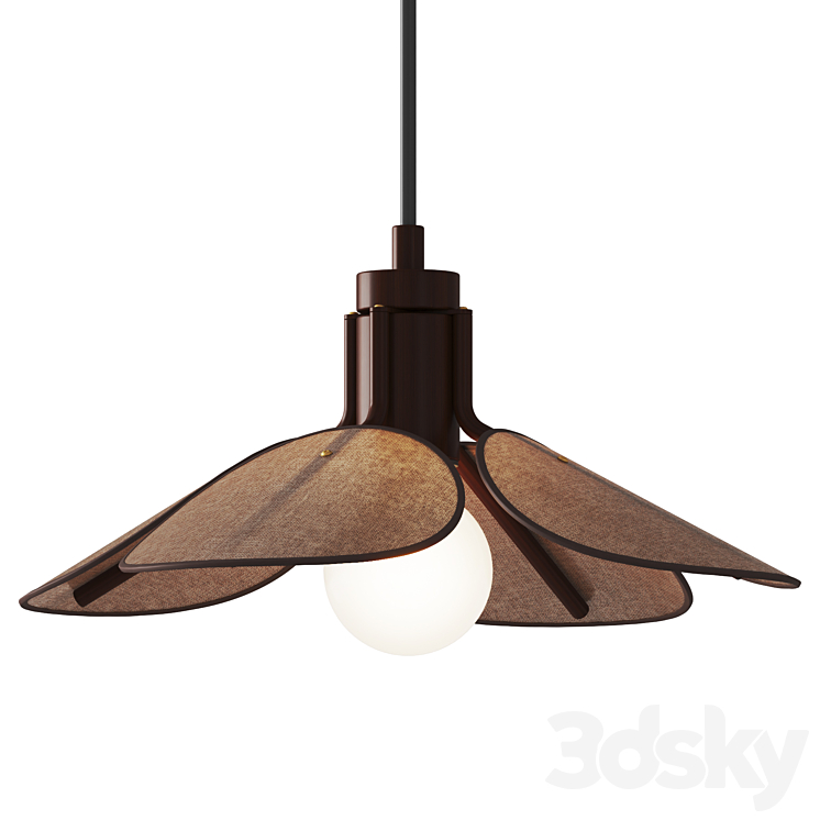 Litfad – Unique Shape Wood Pendant 3DS Max Model - thumbnail 1