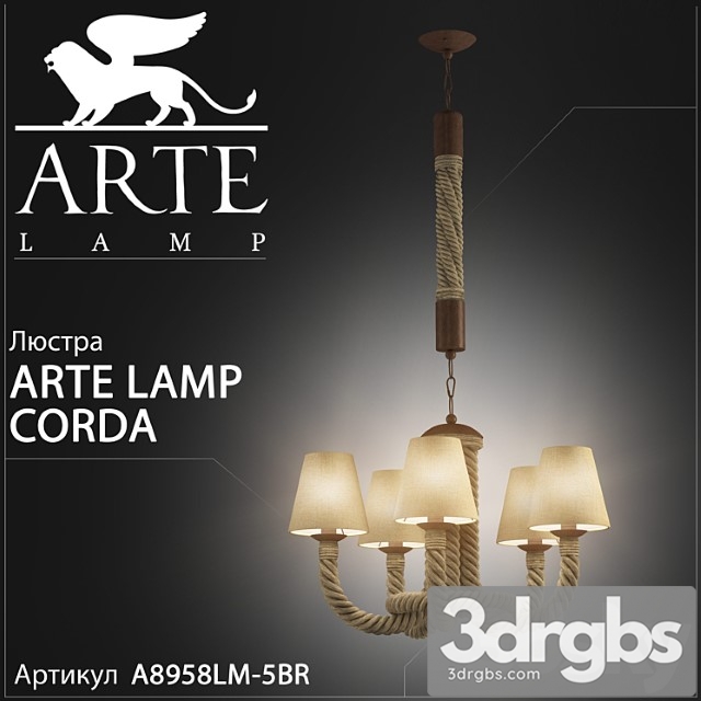 Liustra Arte Lamp Corda A8958lm 5br 3dsmax Download - thumbnail 1