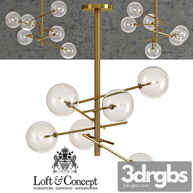 Liustra Bolle Hanging Lamp Gallotti Radice 3dsmax Download - thumbnail 1