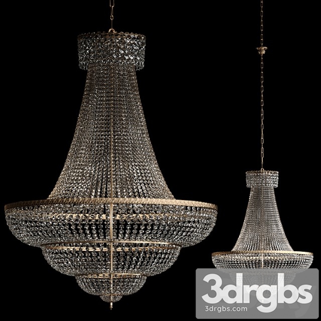 Liustra Crystal Chandelier 3dsmax Download - thumbnail 1