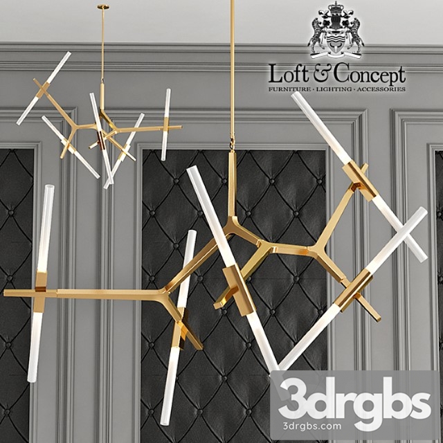 Liustra Roll And Hill Agnes Chandelier 10 3dsmax Download - thumbnail 1