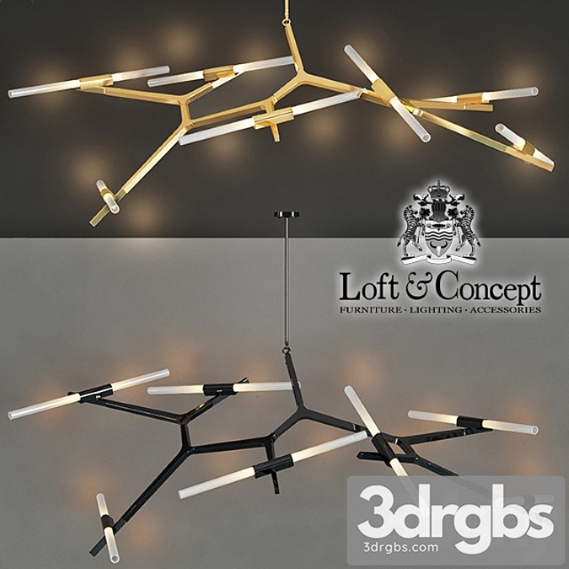 Liustra Roll And Hill Agnes Chandelier 14 3dsmax Download - thumbnail 1